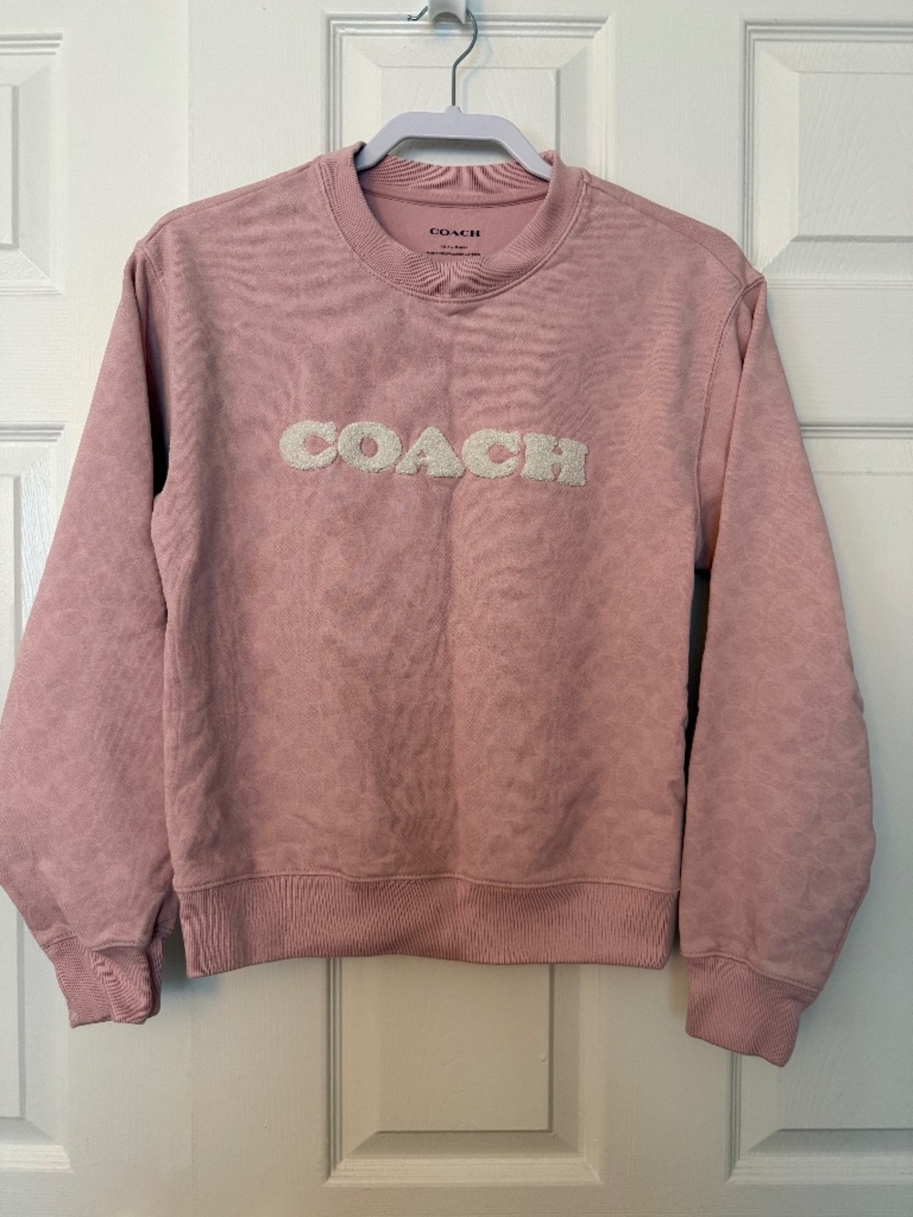 Coach Pink Logo Crewneck Sweatshirt